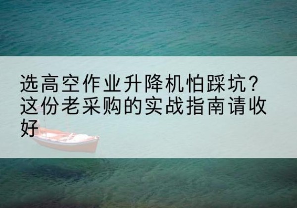 巨鹿高空作业升降机厂家推荐-选高空作业升降机怕踩坑？这份老采购的实战指南请收好